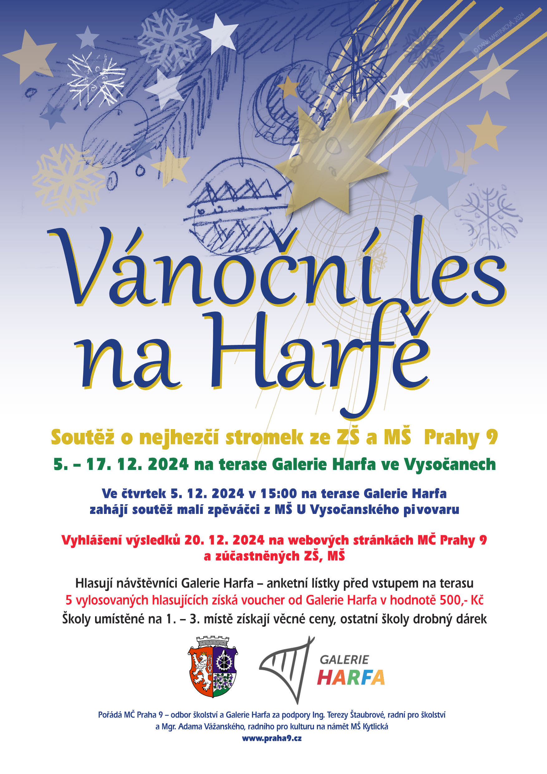 plakat vanoce na harfe A3 patek 5